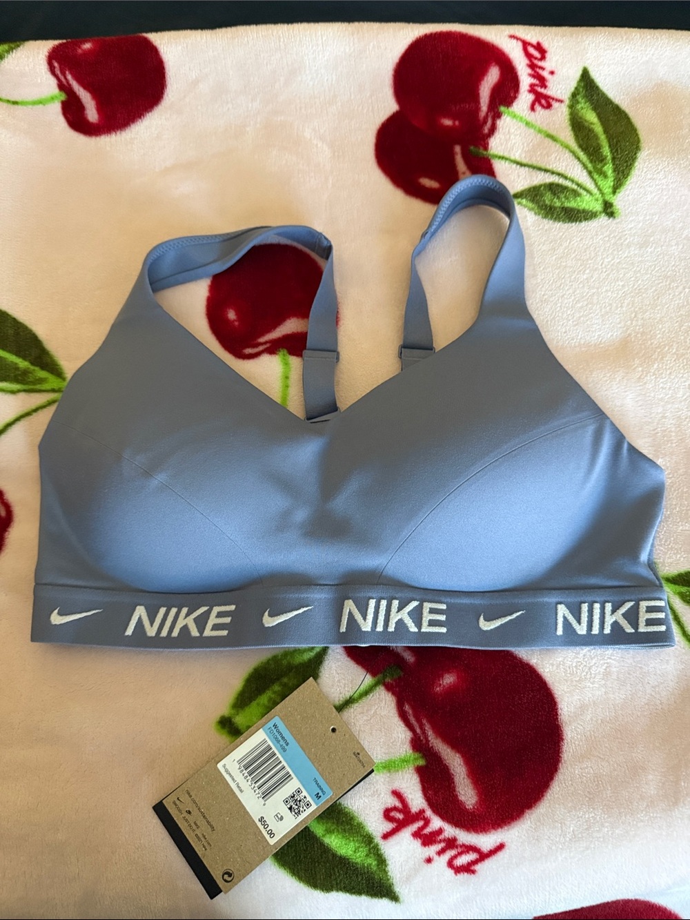 Nike Periwinkle Sports Bra with Branded Elastic Band
